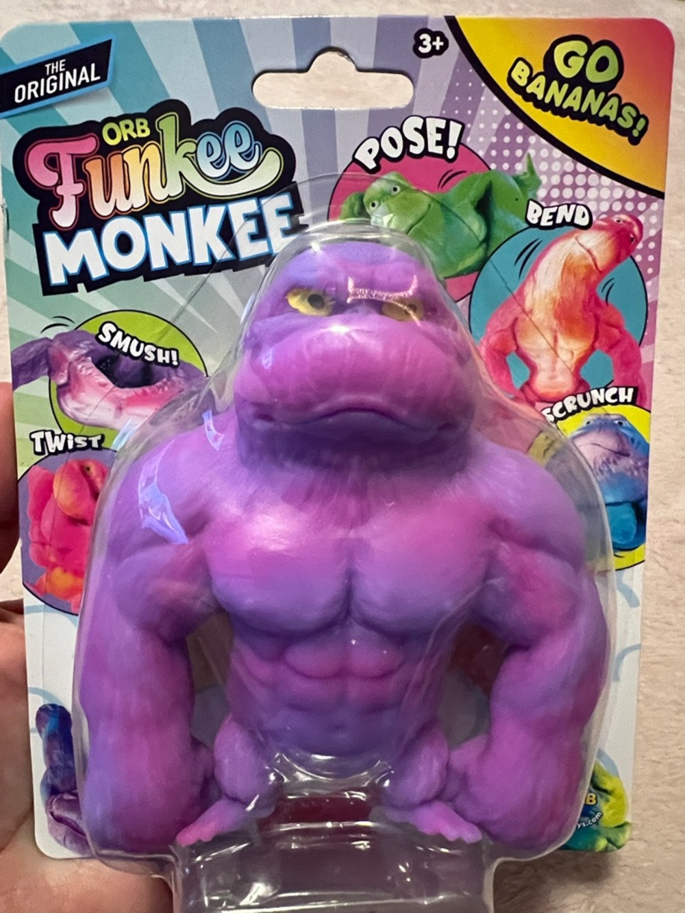 Orb Funkee Monkee Purple Stretch Toy